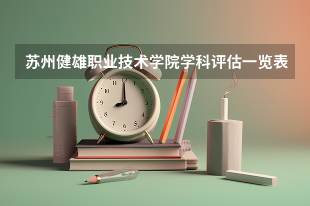 苏州健雄职业技术学院学科评估一览表