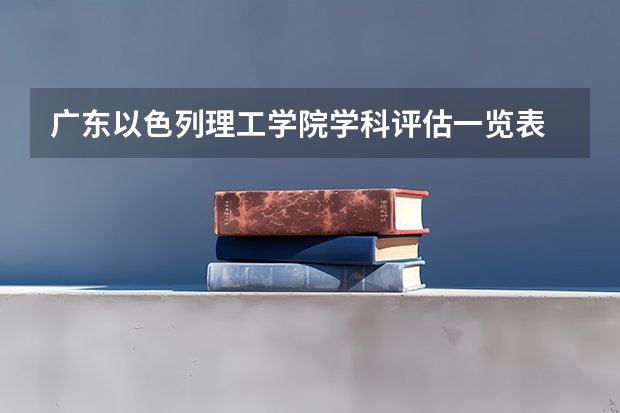 广东以色列理工学院学科评估一览表