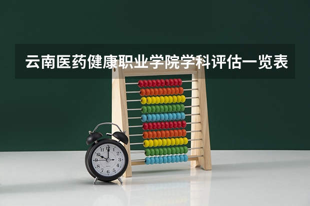 云南医药健康职业学院学科评估一览表