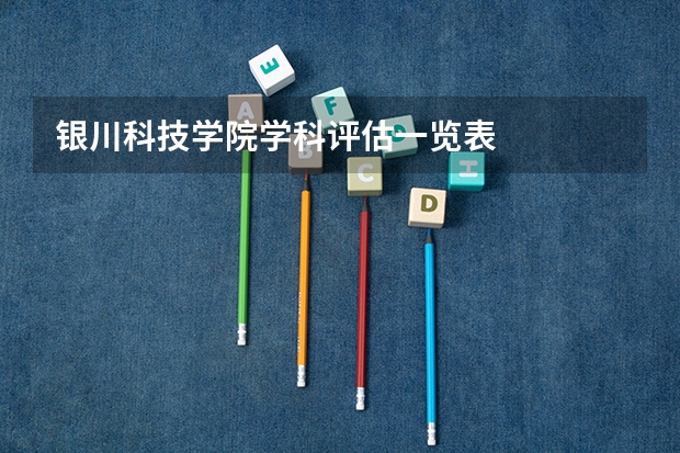 银川科技学院学科评估一览表
