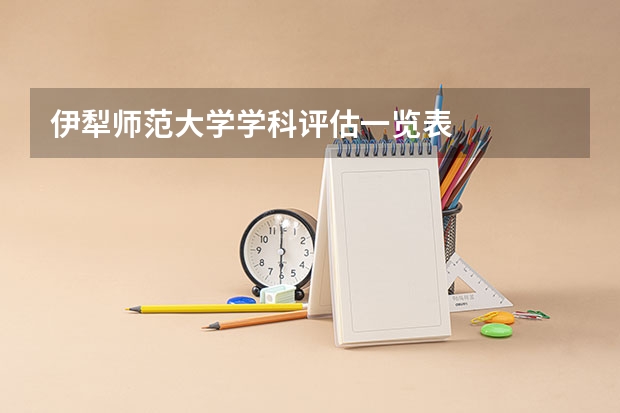 伊犁师范大学学科评估一览表