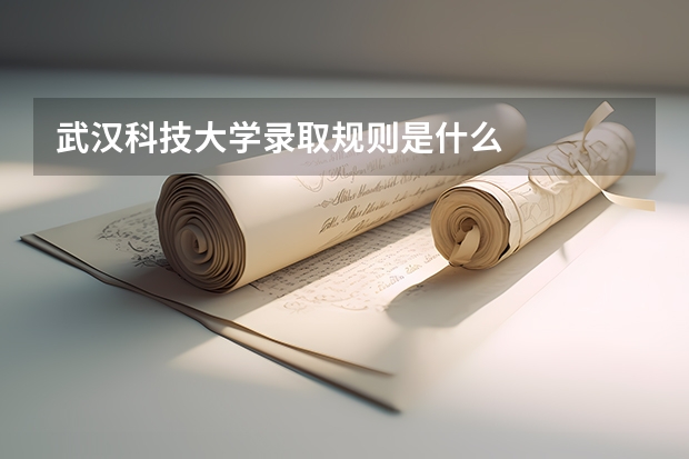 武汉科技大学录取规则是什么