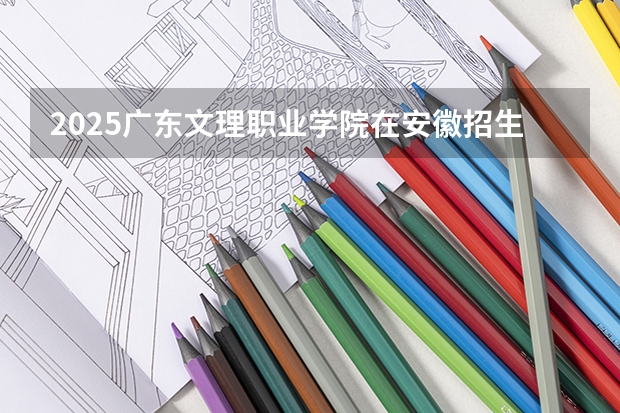 2025广东文理职业学院在安徽招生计划如何