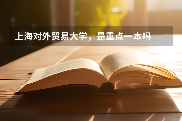 上海对外贸易大学,是重点一本吗