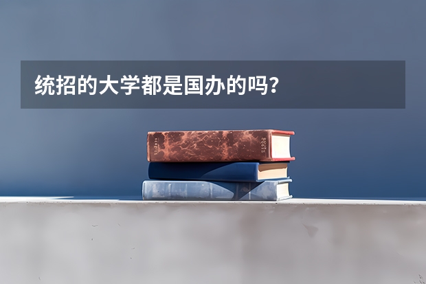 统招的大学都是国办的吗？