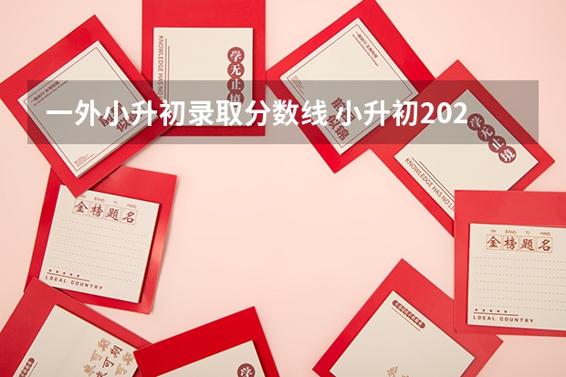 一外小升初录取分数线 小升初2023年各校录取分数线是多少？