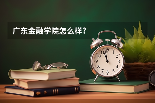 广东金融学院怎么样?