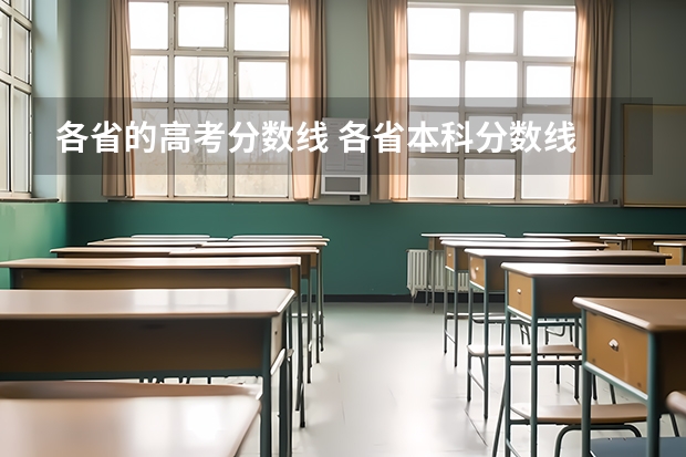 各省的高考分数线 各省本科分数线