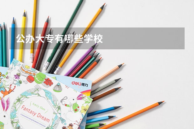 公办大专有哪些学校
