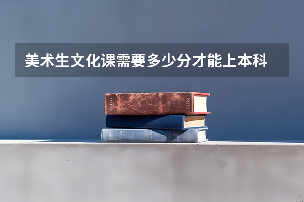 美术生文化课需要多少分才能上本科